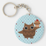 The Owl and the Cupcake Keychain