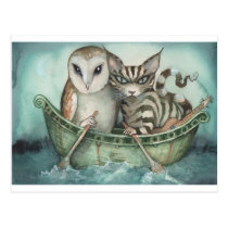 the owl and the pussy-cat postcards