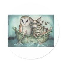 the owl and the pussy-cat stickers