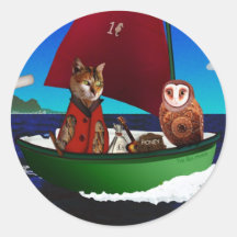 The Owl and the Pussycat Sticker