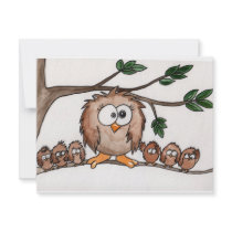 The Owl Family Custom Invitation