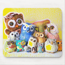 The Owl Family Mouse Mats