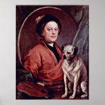 The Painter and his Pug by William Hogarth Poster