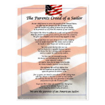 The Parents Creed of a Sailor Postcard