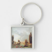The Park and Chateau at Mereville Key Chain