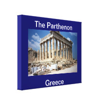 The Parthenon Greece  Wrapped Canvas Canvas Print