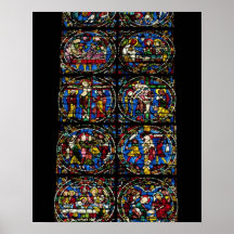 The Passion, lancet window in the west facade, 12t Posters