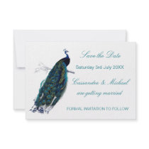 The Peacock Collection Save the Date Personalized Invitation