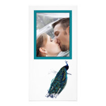 The Peacock Collection Wedding Photo Personalised Photo Card