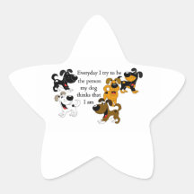 The person my dog thinks that I am Star Stickers