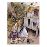 "The Pet Rabbit" Vintage Postcards