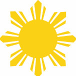 the Philippines   cropped sun, Philippines t-shirts