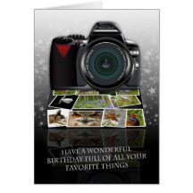 The photography birthday greeting card