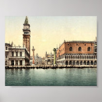 The Piazzetta, Venice, Italy classic Photochrom Posters