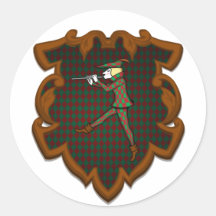 The Pied Piper Round Stickers