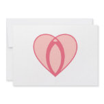 The Pink Heart of Love in the Shape of a Vulva invitations