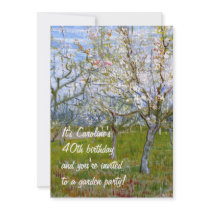 The Pink Orchard, Vincent van Gogh Custom Invites