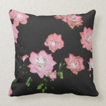 The Pink Roses at Night Pillow pillows