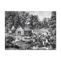 The Pioneer's Home on the Western Frontier Postcards