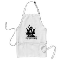 the pirate bay pirate ship logo aprons