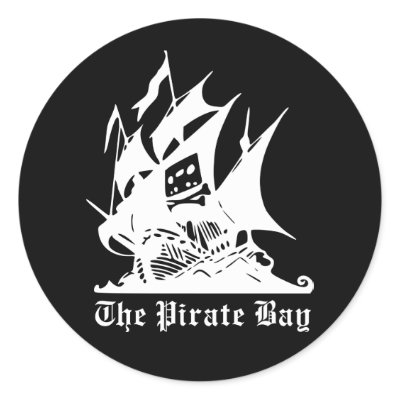 the pirate bay pirate ship logo sticker by strk3
