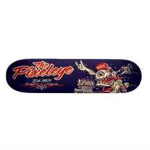 The Pixeleye - Red N.O.T. Custom Skate Board