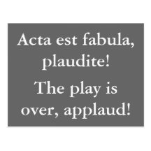 The play is over post cards