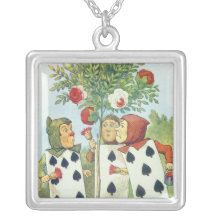 The Playing Cards Painting the Rose Bush Necklace