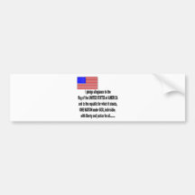 the pledge of allegiance bumper stickers