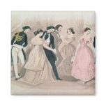 The Polka Fashions, from Godey's Lady's Book Fridge Magnet