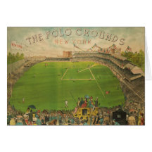 The Polo Grounds Baseball Stadium in 1887 Card