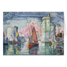 The Port at La Rochelle, 1921 Greeting Card