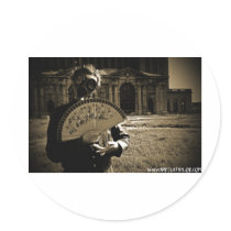 The Post-Apocalyptic Princess by April A Taylor Round Stickers