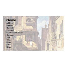 The Postman In Rosenthal By Spitzweg Carl Business Card Templates