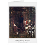 The Prey (Hunting), With Dogs By Courbet Gustave cards