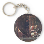 The Prey (Hunting), With Dogs By Courbet Gustave keychains