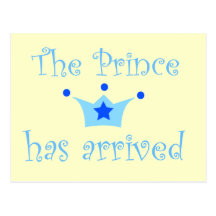 the prince has arrived. post cards