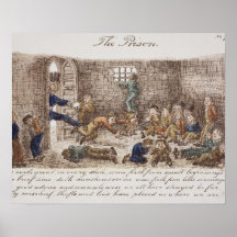 The Prison, 1858 (coloured engraving) Poster