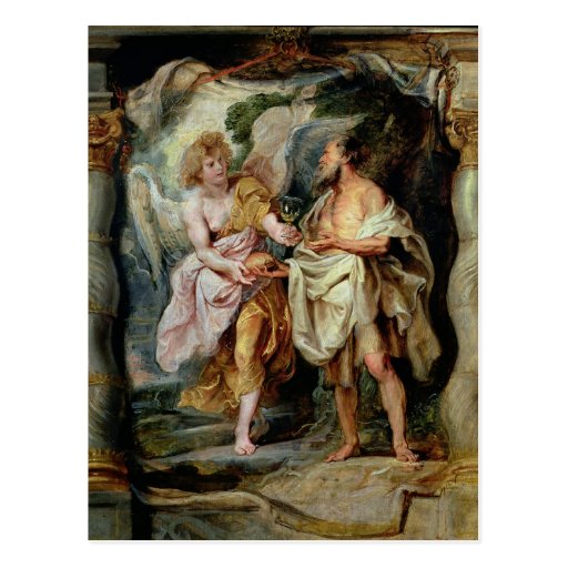 The Prophet Elijah and the Angel Postcard