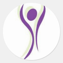 The Purple Ribbon Store Round Stickers