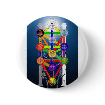 The Qabalistic Tree of Life Structure Diagram Button