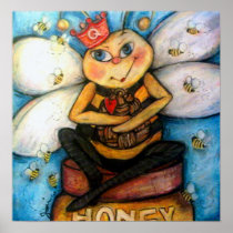 The Queen B of The Hive Print