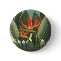 'The Queen (Bird of Paradise)' - Temple of Flora Pinback Button