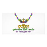 The Queen gets the BIG beads Photo Card Template