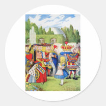 THE QUEEN OF HEARTS AND ALICE IN WONDERLAND STICKER
