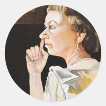 The Queen's Diamond Jubilee Round Stickers