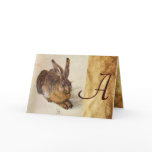 THE RABBIT ( Young Hare ) Monogram cards