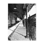 The Railway Station  black and white sketch postcards