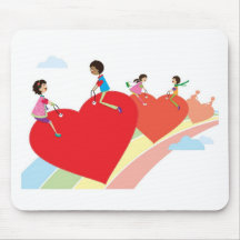 The rainbow of love mouse pad