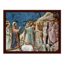 The Raising Of Lazarus By Giotto Di Bondone Post Card
